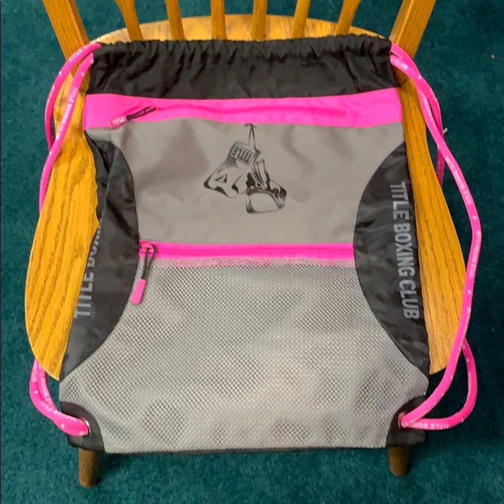 TITLE Boxing Drawstring Bag - Pink / Black
